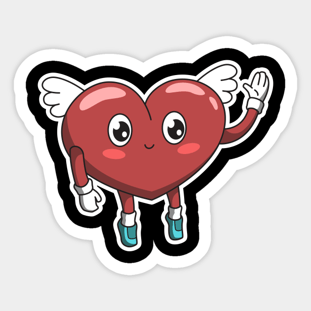 Funny Valentines day heart Sticker by Franja